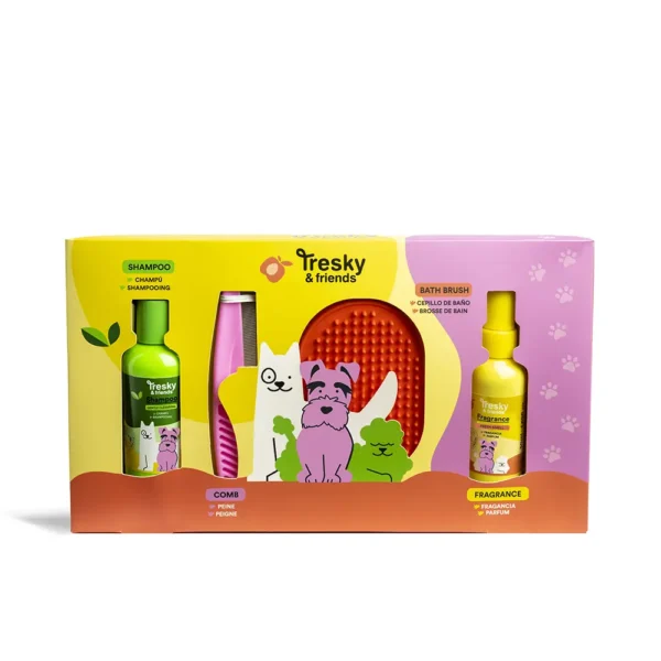 Pack regalo mascotas 4 piezas Tresky & Friends